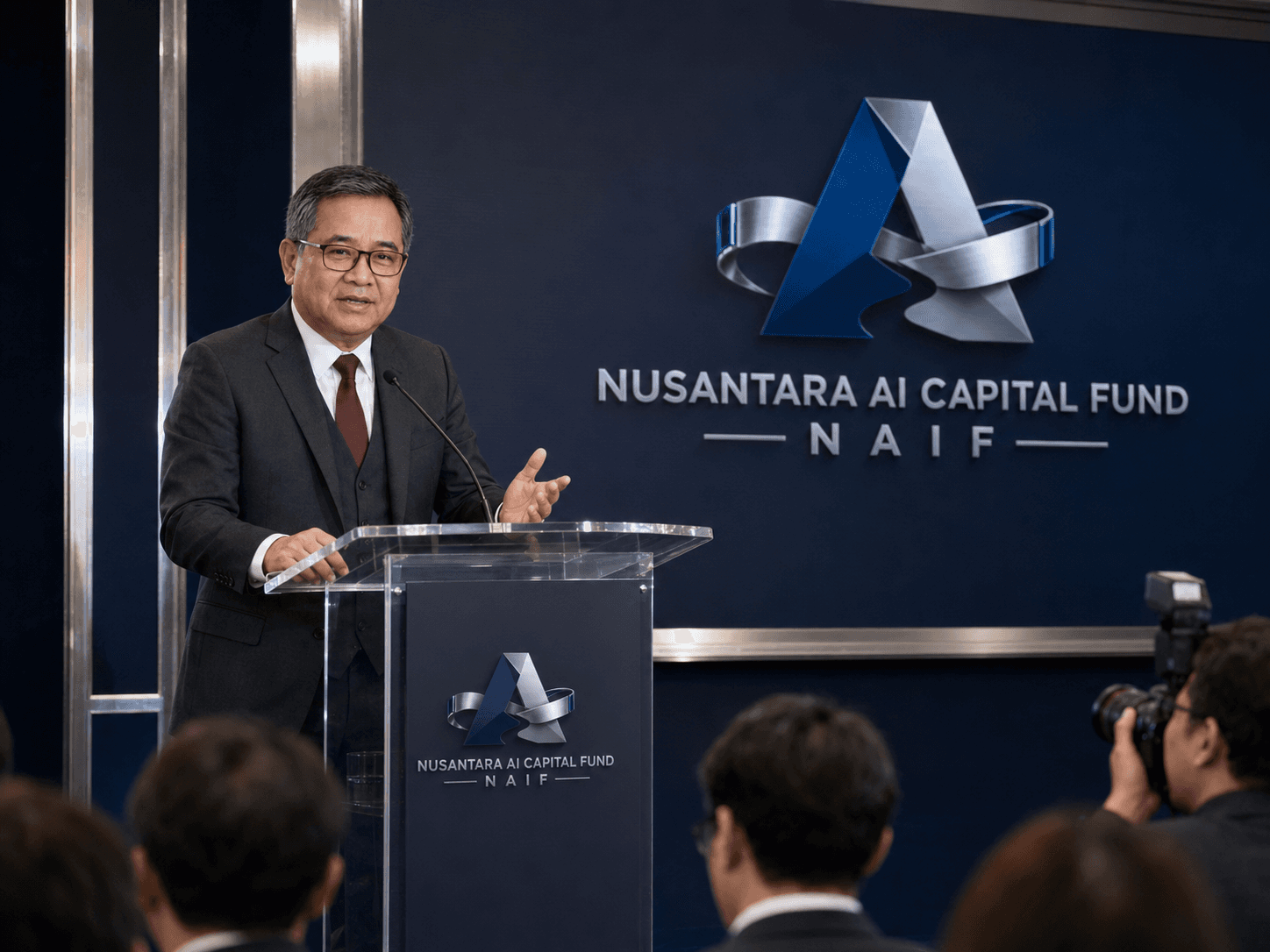 Prof. Gunarto Wicaksana pada peluncuran resmi Nusantara AI Capital Fund (NAIF)