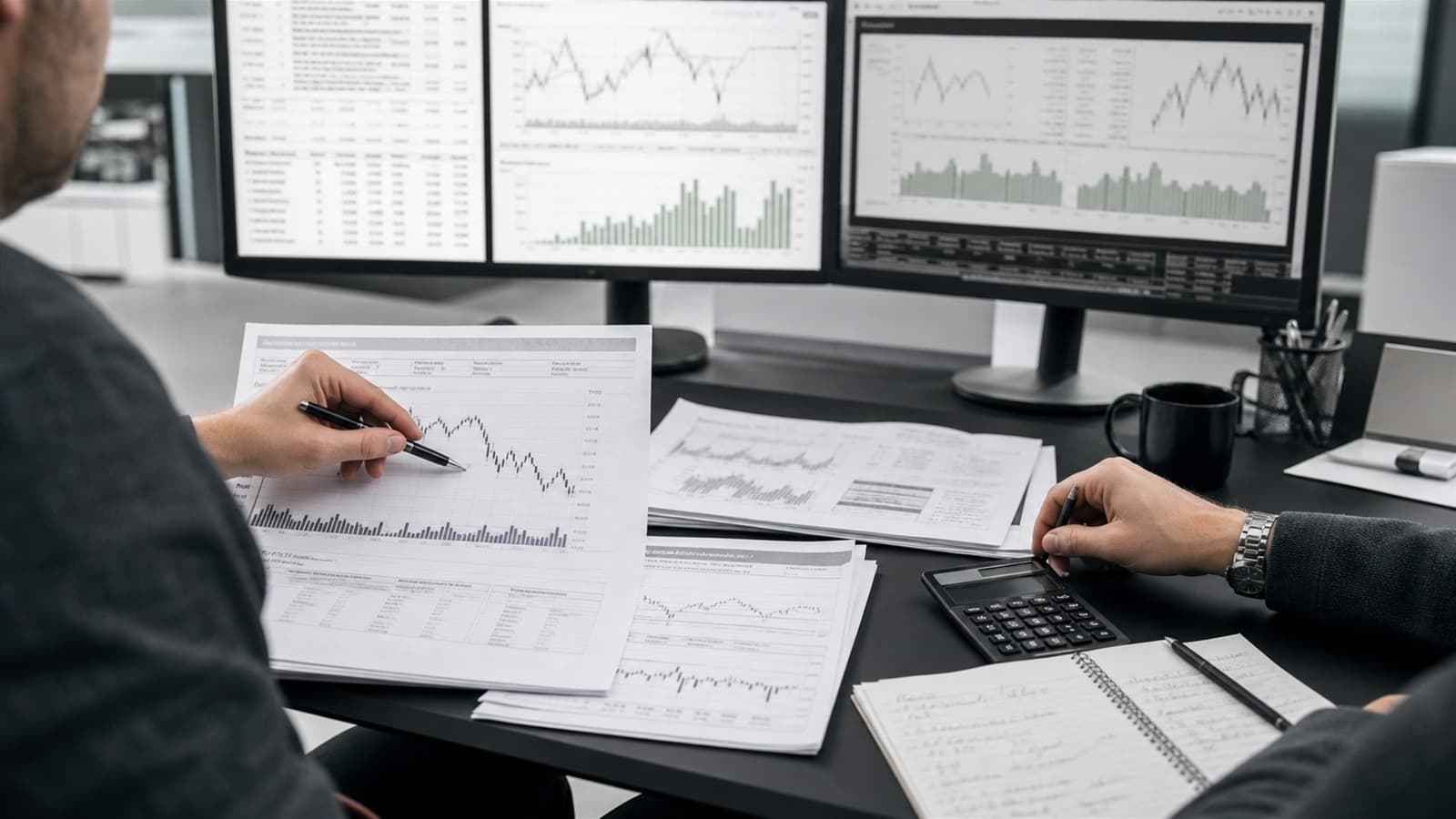 Analis non-Asia memeriksa laporan uji ketahanan dan eksposur risiko portofolio